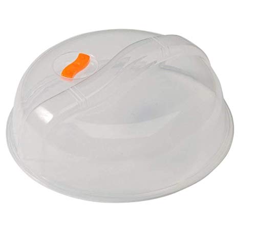 10.25-inch Microwave Food Splatter Plate Cover, BPA-FREE, Clear, Dishwasher Safe, by Home Smart