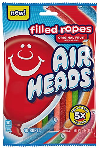 Airheads Filled Gummy Rope, 5 Oz(10 Ropes - 5 Flavors)