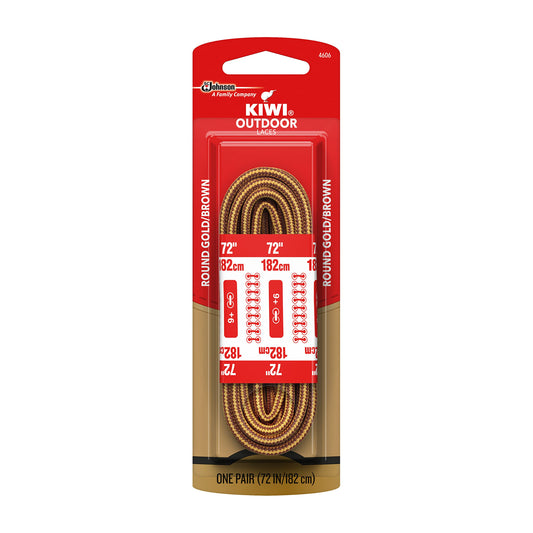 KIWI Outdoor Square Leather Laces, Brown, 72" (Pack - 1)