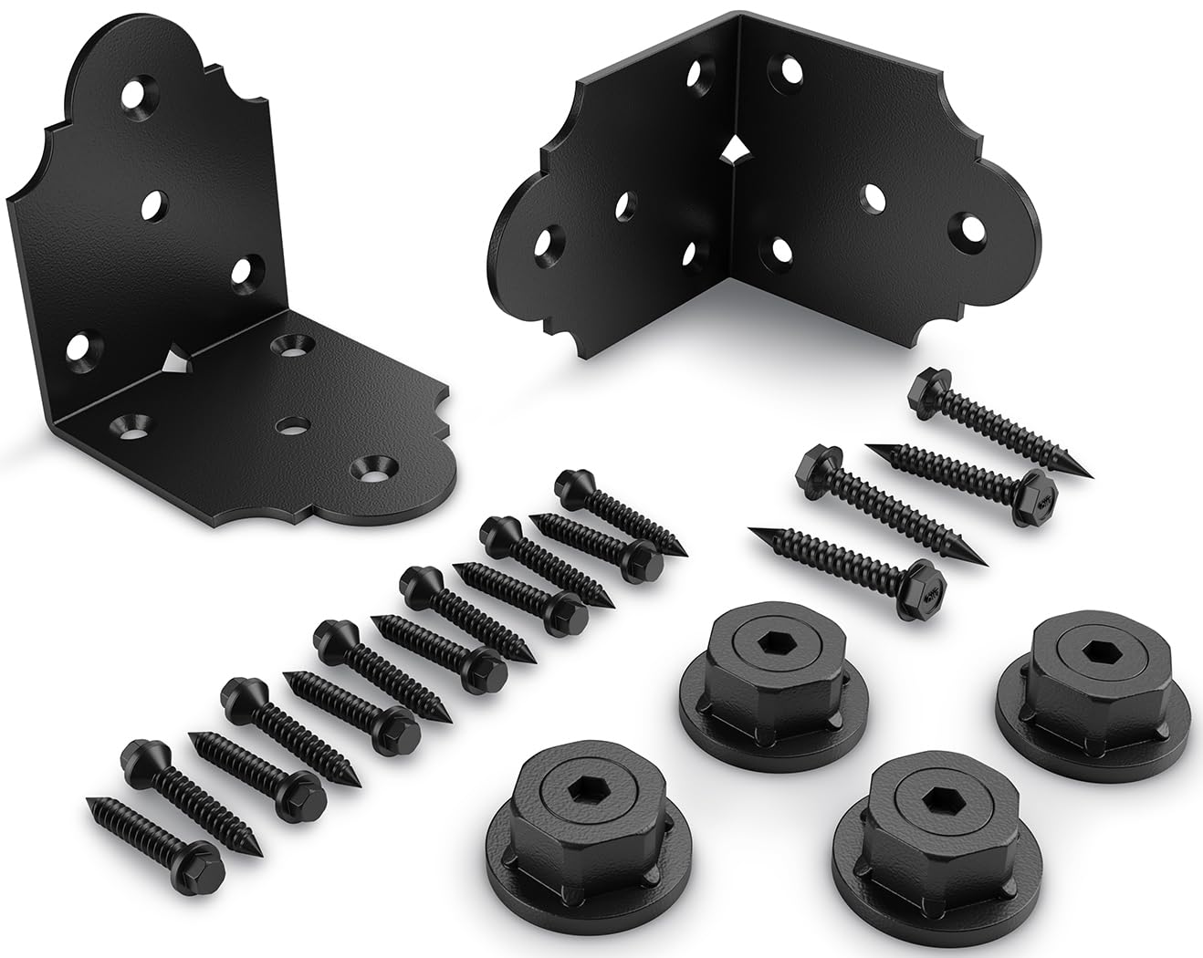 OZCO Building Products 46618-1 OZCO Laredo Sunset Standard (4") -2 pc Rafter Clips, Black