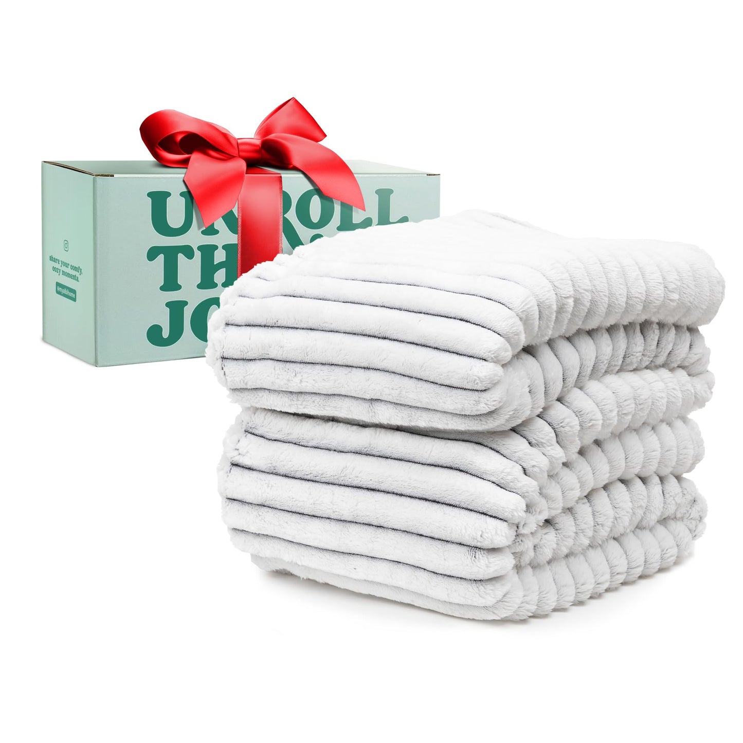 GO Premium Cozy Soft King Blanket for Couch, Bed - Black and White Fleece Blanket for Living Room, Bedroom, Home Decor - Large Blanket for Men, Women (90x108 Inches)